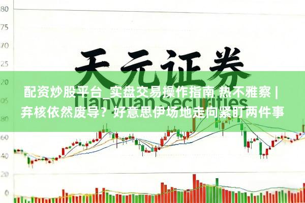 配资炒股平台_实盘交易操作指南 热不雅察 | 弃核依然废导？好意思伊场地走向紧盯两件事
