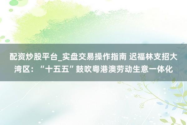 配资炒股平台_实盘交易操作指南 迟福林支招大湾区：“十五五”鼓吹粤港澳劳动生意一体化