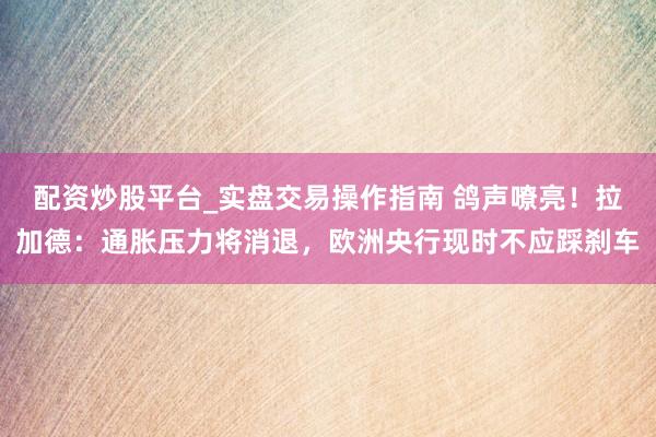 配资炒股平台_实盘交易操作指南 鸽声嘹亮！拉加德：通胀压力将消退，欧洲央行现时不应踩刹车
